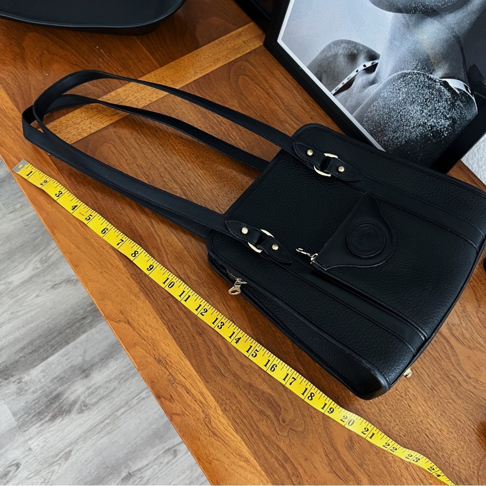 VINTAGE DOONEY AND BOURKE RESTORED BLACK LEATHER COLLECTORS BAG - Picture 7 of 12